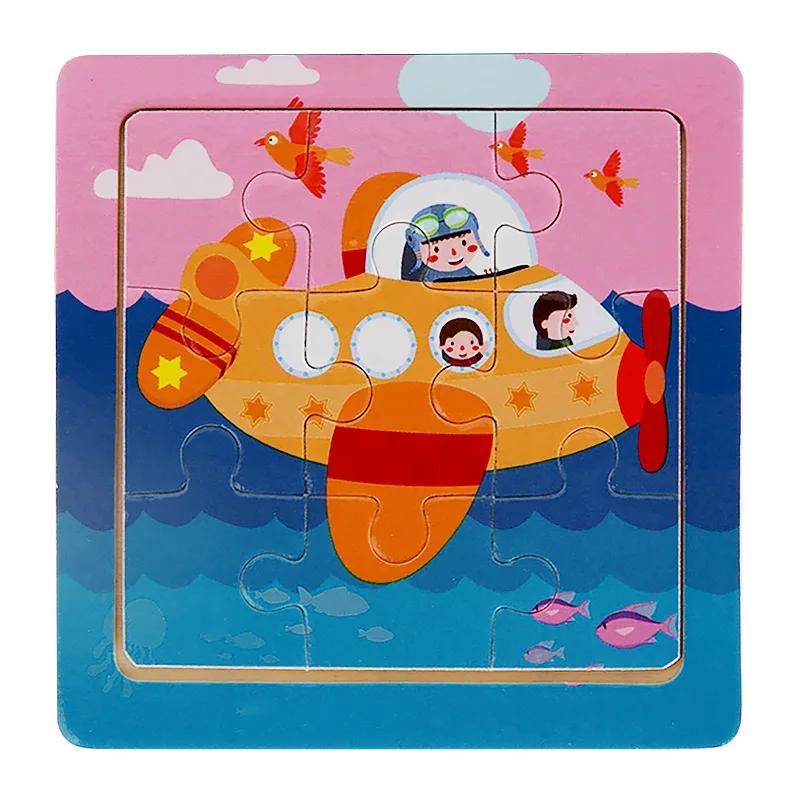 

3D Puzzles Cartoon Animals Wooden Montessori Activity Children Cognitive Jigsaw Puzzle Infant Playthings Instructive Playthings designed for Children