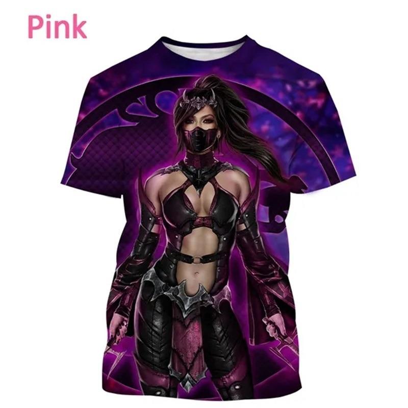 Игровой Футболка Mortal Kombat Для Мужчин Крутая С Коротким Рукавом Топы Модная Повседневная Оверсайз Уличная Футболка Ropa Hombre L