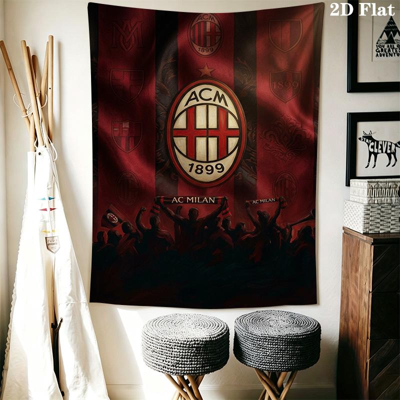 Ac Milan Crest Emblem Threepiece Set 1 Duvet Cover 2 Pillowcase Without Core Duvet Cover And Pillowcase Bedding Set Christmas Birthday Gift