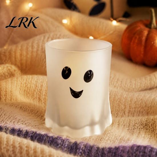 MilkDrinking Glass Double Wall Ghost Cup, Heat Resistant Insulated Coffee Mug, Beverage Drinking for Juice, Milk, Beverage, Glassware Gift Halloween