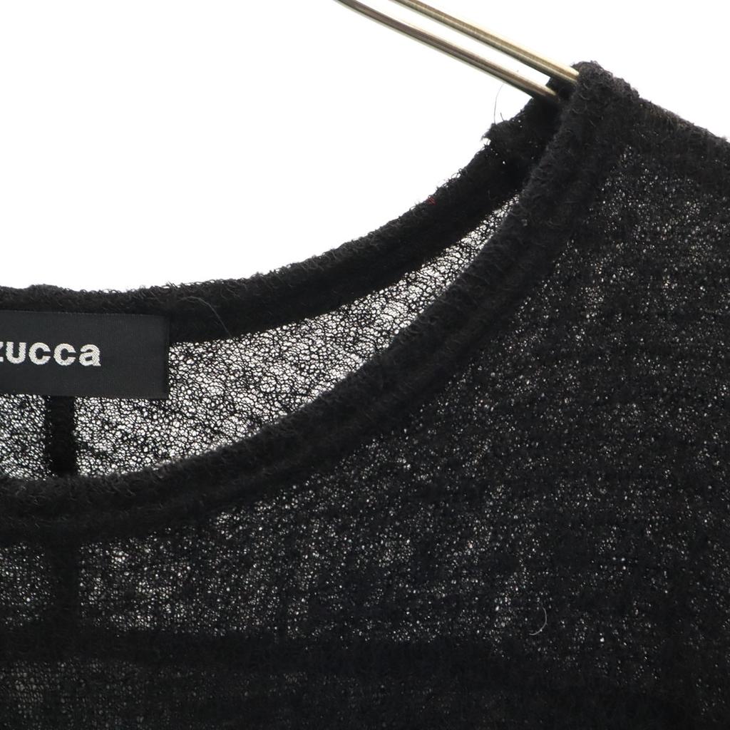 ZUCCa Made In Japan Long Sleeve Knit Switching One Piece M Black Women Used