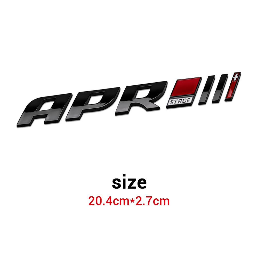 AABIN1 Emblema 3D in ABS APR Stage III Adesivo Decorativo per Carrozzeria e Bagagliaio per Volkswagen Vw T5 Cc Scirocco Tiguan Mk2 Polo 6R Jetta Mk6 Gti Golf