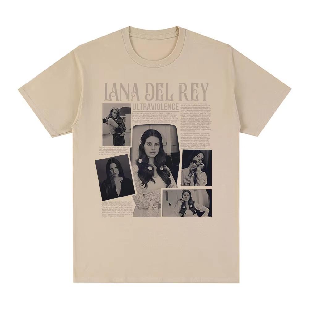 T-shirt Lana Del Rey Ultraviolence Album Musicale T-shirt Uomo Donna Vintage Manica Corta Larga T-shirt Harajuku Streetwear