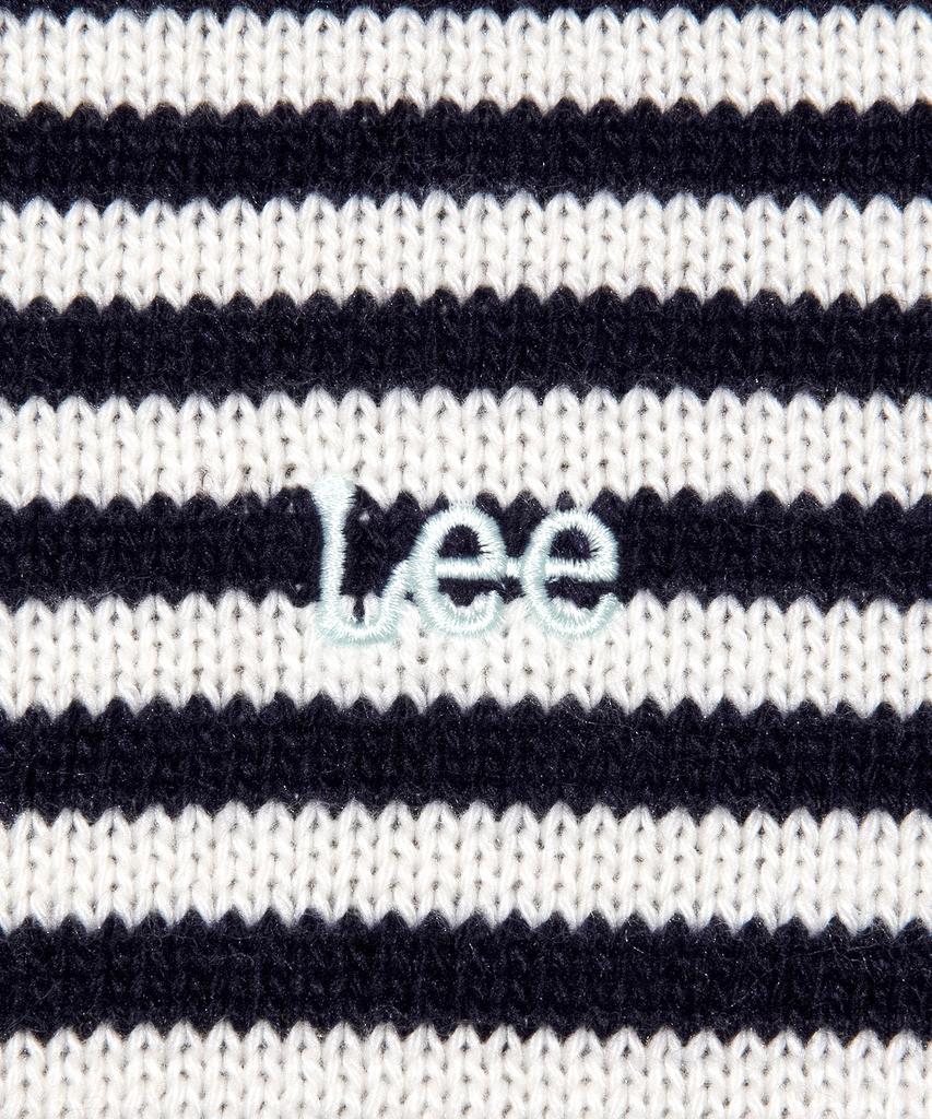 LEE Striped Small Logo Knit Navy
