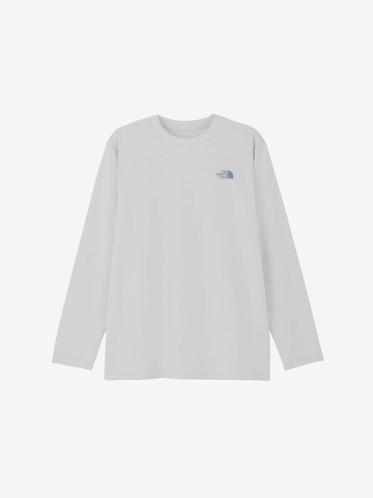 North ES 66 Graphic Tee White Mix Gray Size S [The Face] Long-Sleeve
