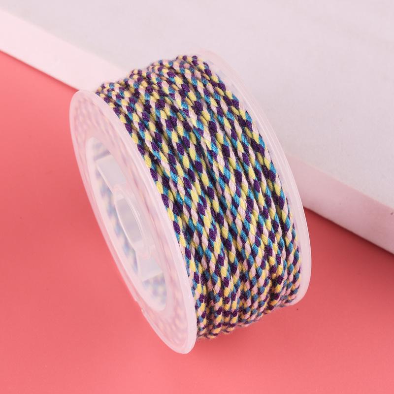 Sigu Sanhua Tibetan-Style Star & Moon Bodhi Cotton Thread - Non-Elastic, Wear-Resistant DIY Weaving Rope