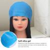 Capuchon de mèches de cheveux en Silicone bleu, avec aiguille, capuchon de coloration, outils de coiffure