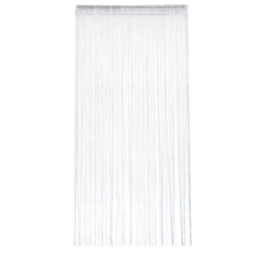 Domácí dekorace moderní minimalistický monochromatický plochý stříbrný lineární závěs dveří