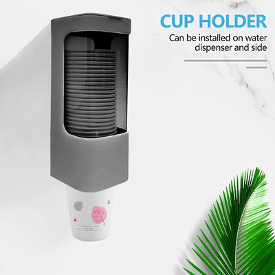 1/2 Stück 3-5oz Wandmontierter Papierbecherspender Kunststoff Klebend Zugtyp Becherhalter Staubdichter Becherorganisator für Küche Büro