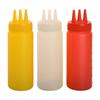 3x Sauce Bottles Squeeze Reusable Empty Multipurpose Squirt Bottles for Mustarde Ketchup Grilling Travel Cookie Decorating
