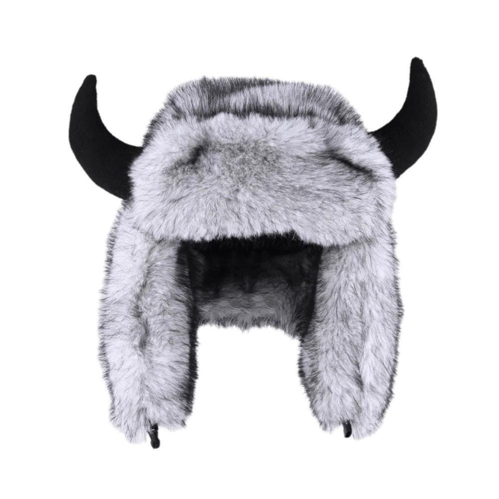 Windproof Fabric Faux Fur Hat Thickened Lining Ear Flap Headwear  Nordic Travelers