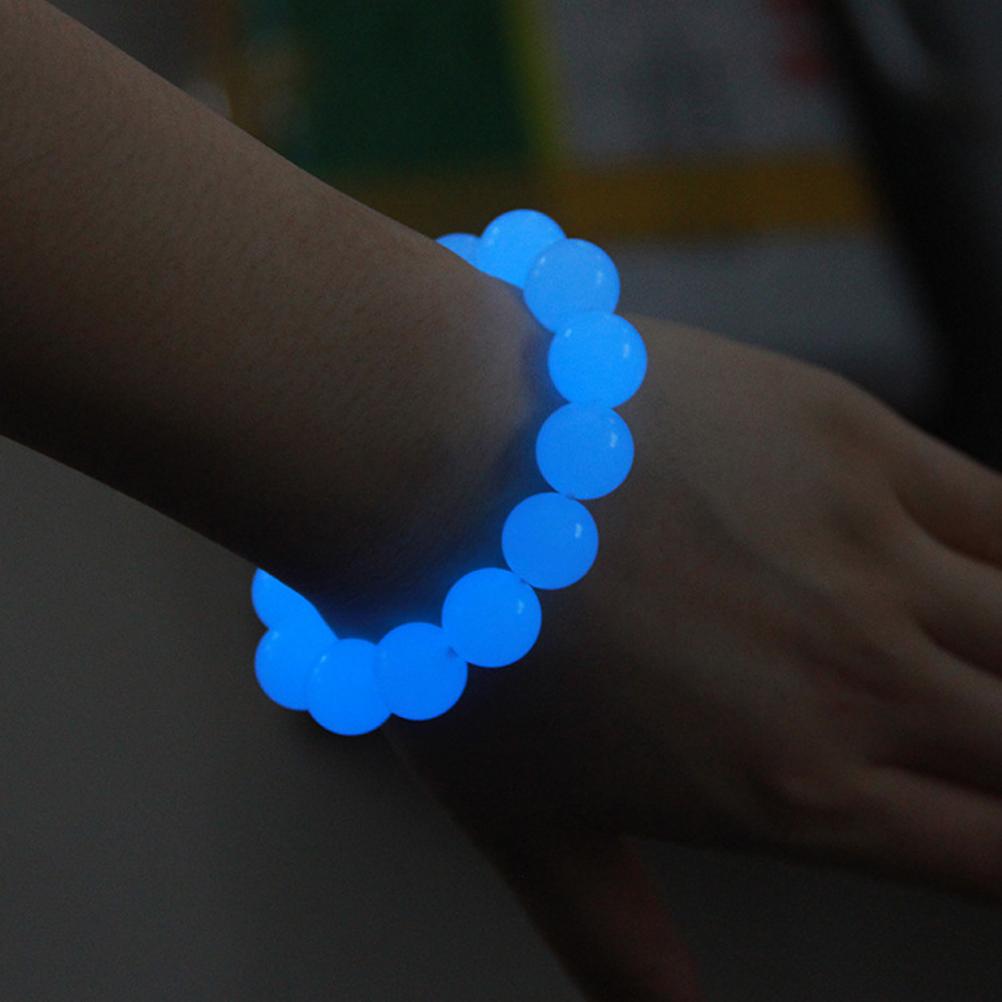 3pcs Set Beads Bracelet Luminous Fluorescent  Stone Bracelets  In The Dark Hand String Perfect Gift for Family