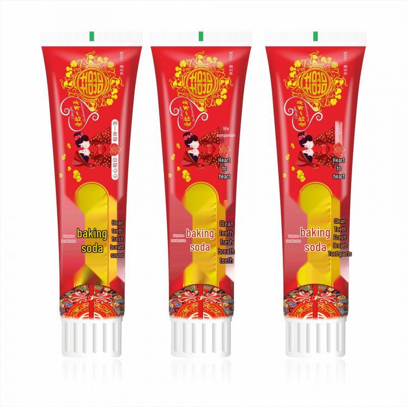 

Wedding Brightening Toothpaste Set - Red Baking Soda for Bride & Groom s Special Day