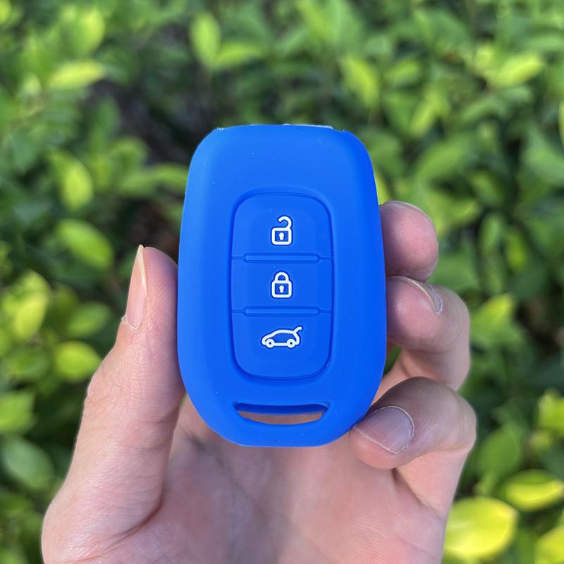 Silicone Car Key Case Cover For Dacia Logan 2021 For Renault TWingo 3 Duster Captur Logan Laguna Scenic Key Cover Remote Shell