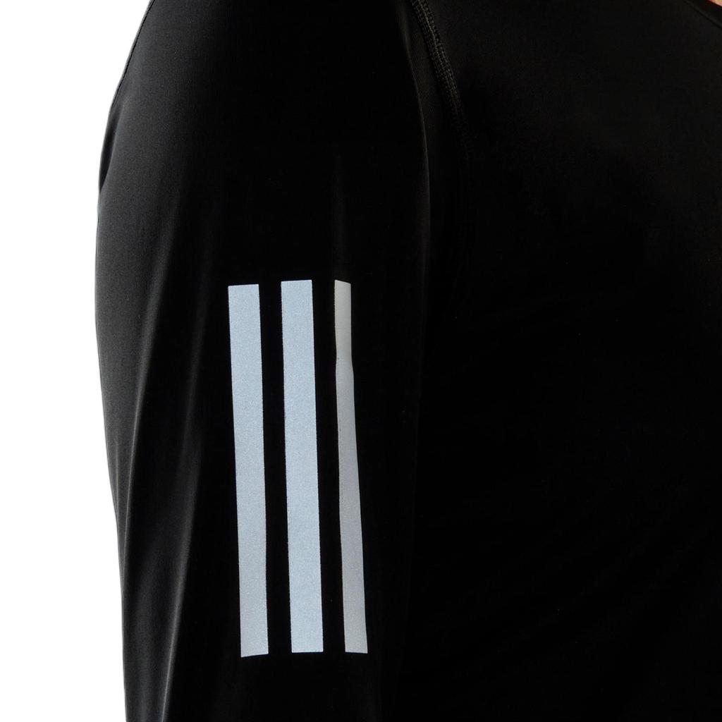 adidas Over The Run Langarmshirt mit klassischen drei Streifen und Daumenloch Damen Tops Schwarz H59272