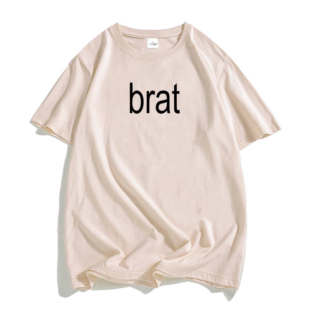 2024 Album Brat Graphic Tshirts Singer Charli XCX  Printing T-shirts Men/Women Hip Hop Streetwear Cotton Short Sleeve Summer Tee