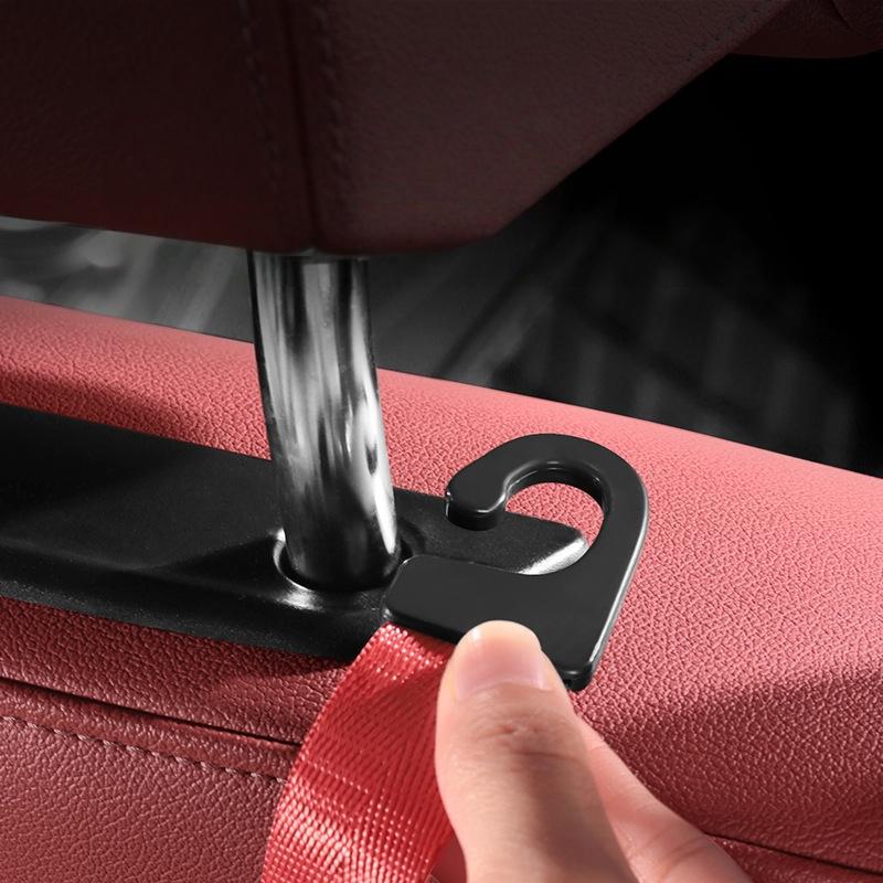 2Pcs Car Storage Interior Accessories Car Headrest Hooks Hanger For Bags Seat Back Organizer Holder Clips Auto Fastener Hooks