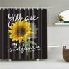 Lotus Buddha Rose Flower Green Leaves Lavender Butterfly Bathroom Accessories Set Shower Curtain with 12 Hooks