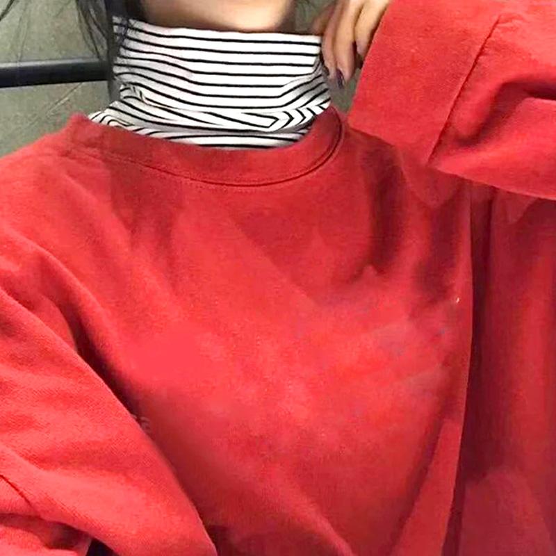 1Pc Neck Guard Clothing Decoration Turtleneck Elastic Detachable Removable Fake Collar Warm Cotton Fashion Striped