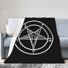 Gothic Satan Devil Mystery Printed Blanket Halloween Flannel Blanket All Seasons Universal Office Sofa Blanket