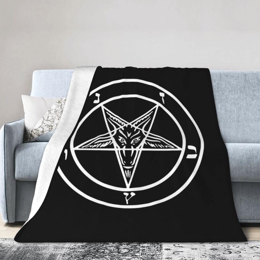 Gothic Satan Devil Mystery Printed Blanket Halloween Flannel Blanket All Seasons Universal Office Sofa Blanket