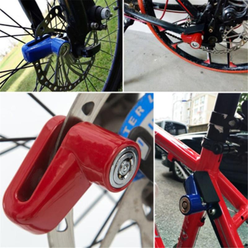 Bicycle Lock Electric Vehicles Locks Anti-Theft Wheel Brake Lock Portable Outdoor Bike Riding Padlock Security Accessory