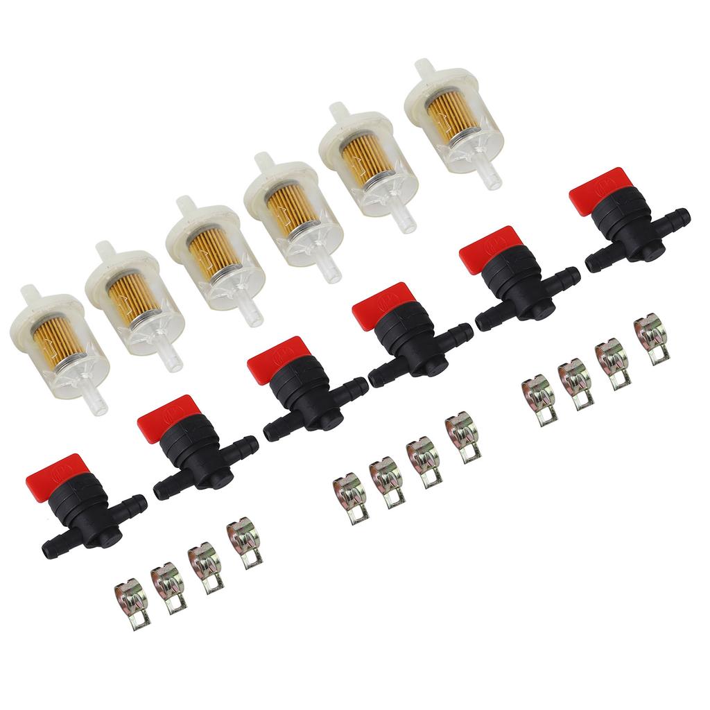 Carburetor Filter Cutoff Shut Off Valve Clamp Kit for Garden Brush Cutter Lawn Mower Accessories