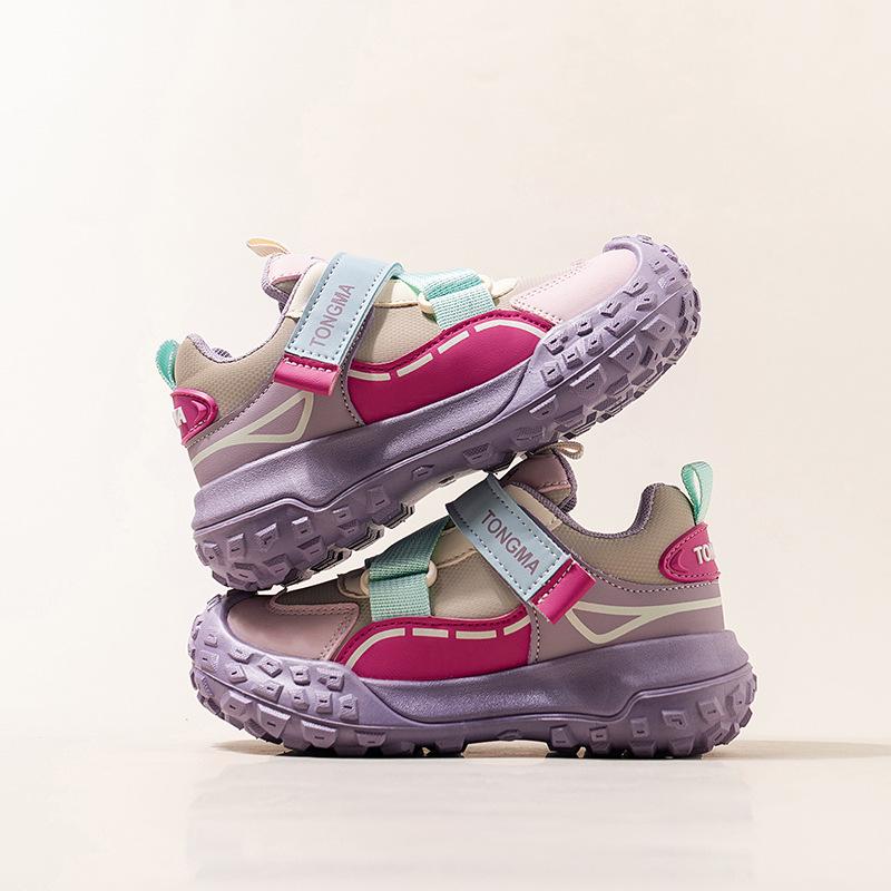 Children's Velcro Leather Sneakers for Spring and Autumn – Boys' Sports and Hiking Shoes