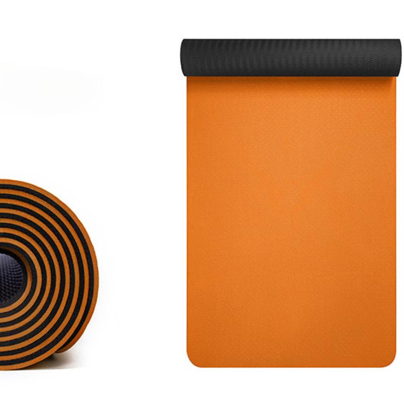 Covorașul de yoga TPE de uz casnic anti-alunecare și rezistent la uzură Covorașele de yoga sunt sigure și ecologice Absorbție de șoc Covorașul de fitness inodor cu două culori