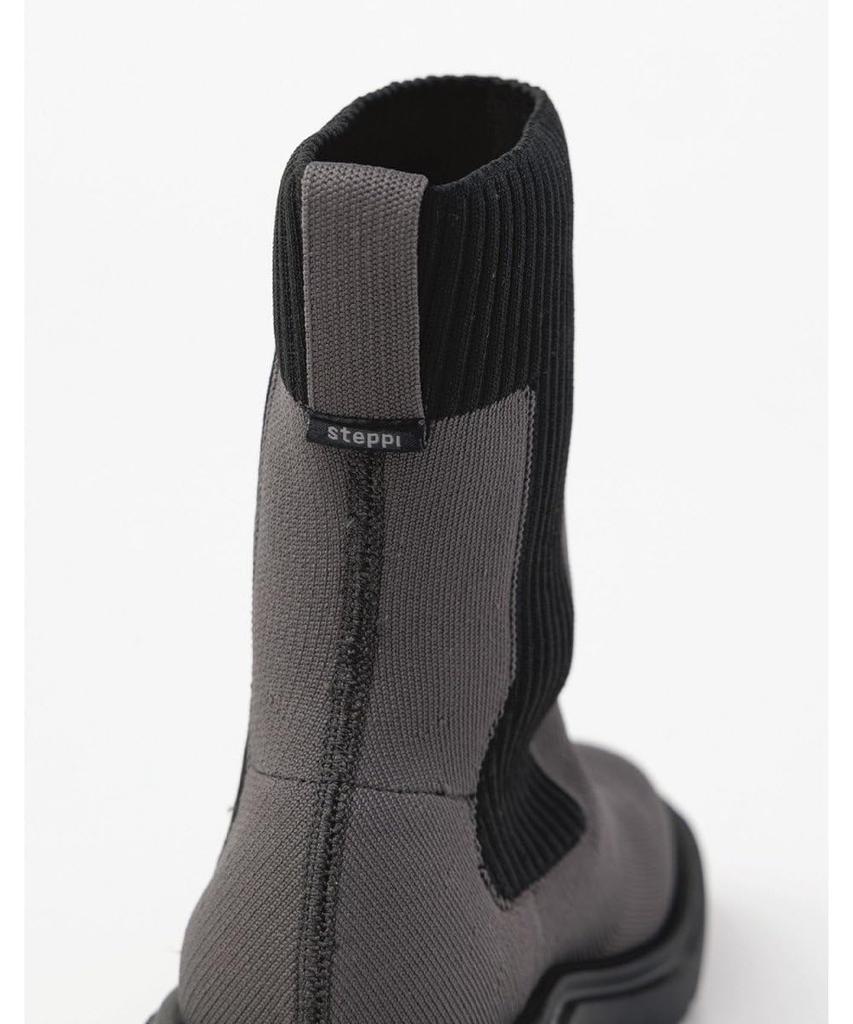 Steppi Washable Side Gore Knit Boots with Stretchy Low Heels and Size 6H Women's Waterproof, Soft, Comfort, SESISW0014, Black,