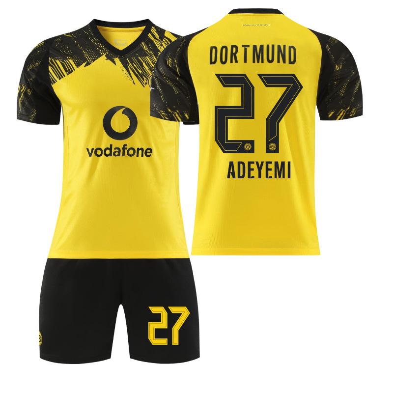 2025-2026 Dortmund Home Kids Football Kit No.27 Adeyemi Adult Jersey L