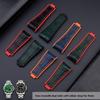 New Crocodile Dual Color Soft Rubber Strap For Rolex SUBMARINER DAYTONA SUP GMT Men Fine-Tuning Pull Button Clasp  Watchband