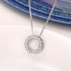 Simple Personality Stylish Bright Zircon Elegant Ring Pendant Necklace Women Ins Style Clavicle Chain Holiday Party Zircon