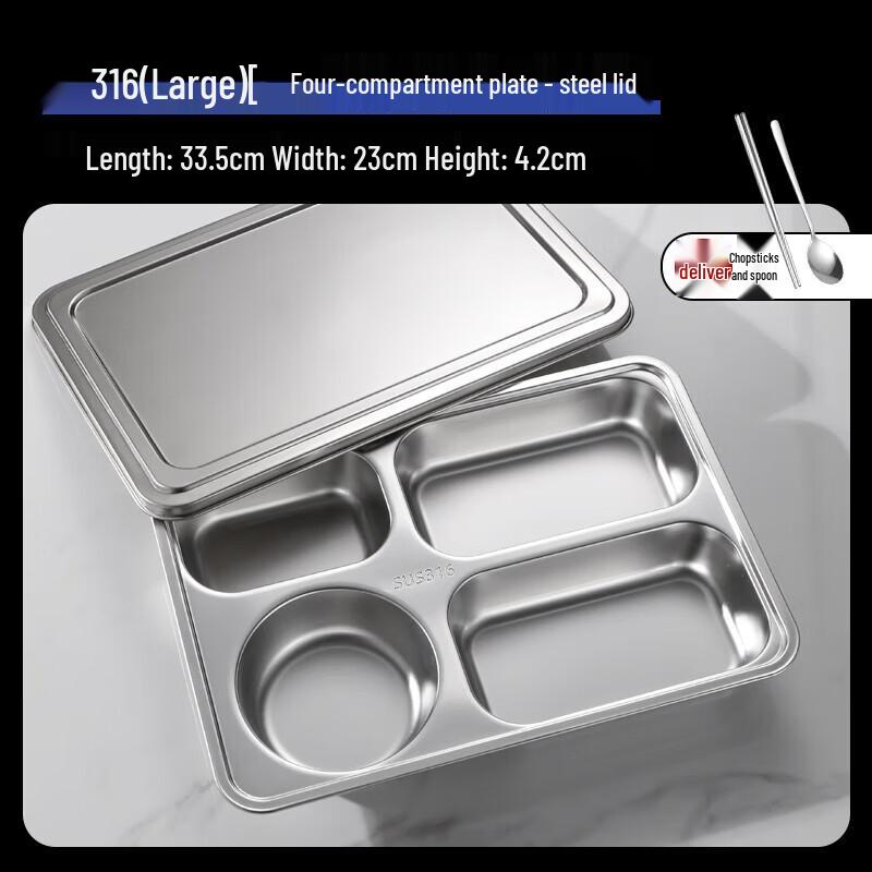 

Stainless Steel Divided Meal Tray