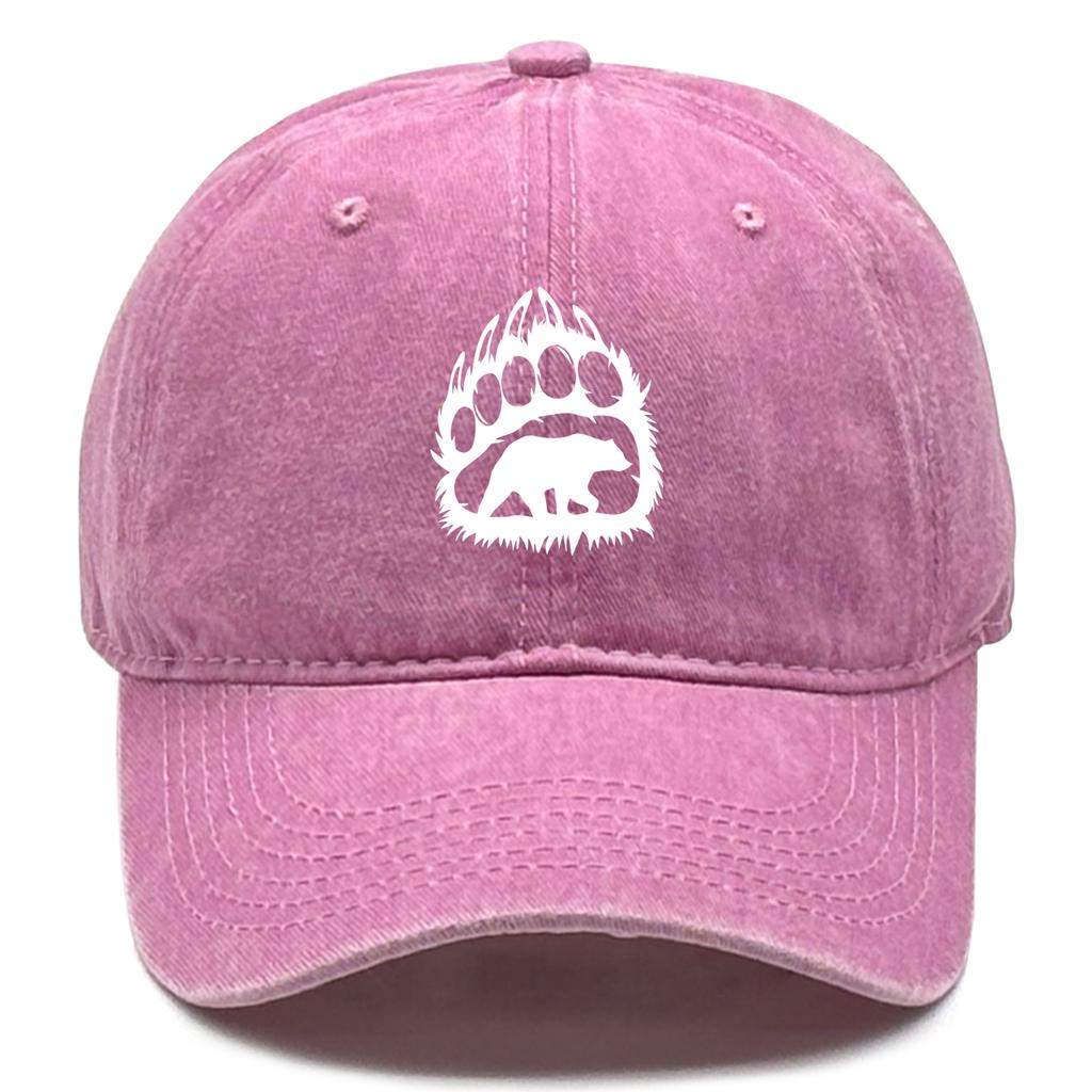 White Bear Paws Print Adjustable Baseball Hat Take Care Of Bears Cotton Caps For Woman Vintage-Inspired Simple Snapback Sun Hat