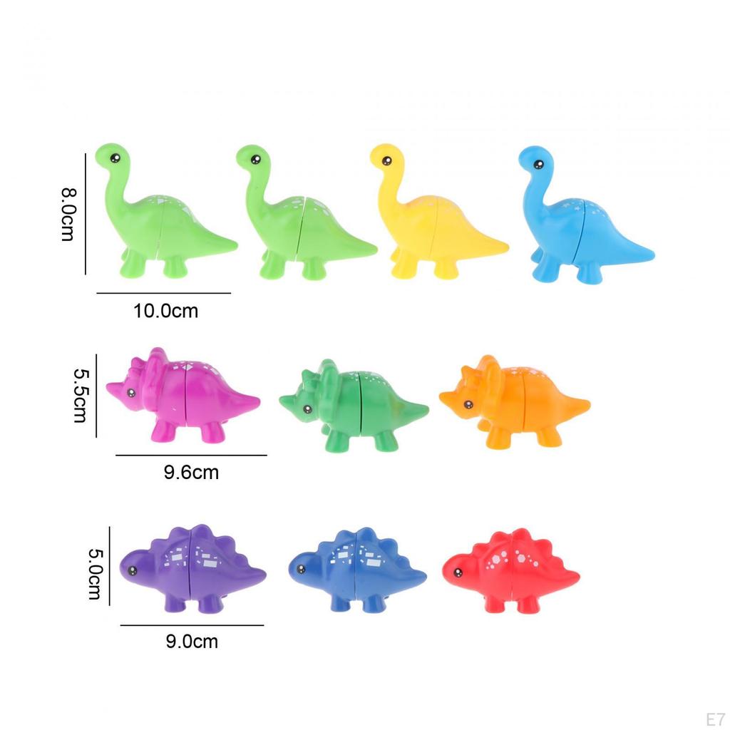 Counting Dinosaur Toy Double Sided Toys Fine Motor for Communication