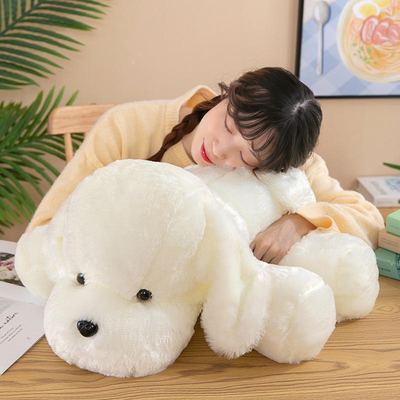 Warm Party Dog Doll Plush Toy Cute Little White Dog Doll Dengdu Pillow Gift Grab Machine Doll