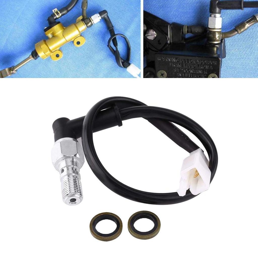Acouto for Banjo Bolt Brake Light Switch, Hydraulic Brake Light Switch Universal Motorcycles Rear Hydraulic Brake Light Switch Hollow Bolt for