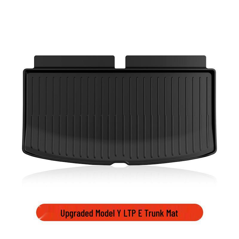Tesla Model Y Six-Seater TPE Floor Mats Set: Includes Full Car Interior, Front and Rear Trunk Protection Mats.