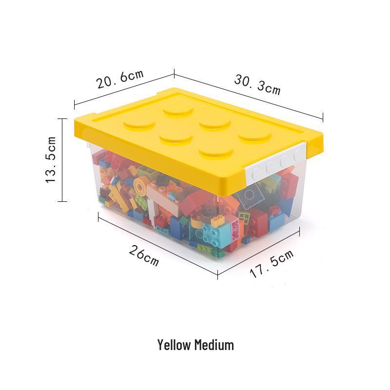 Lego Large Transparent Plastic Storage Box with Lid for Children's Toys & Organization