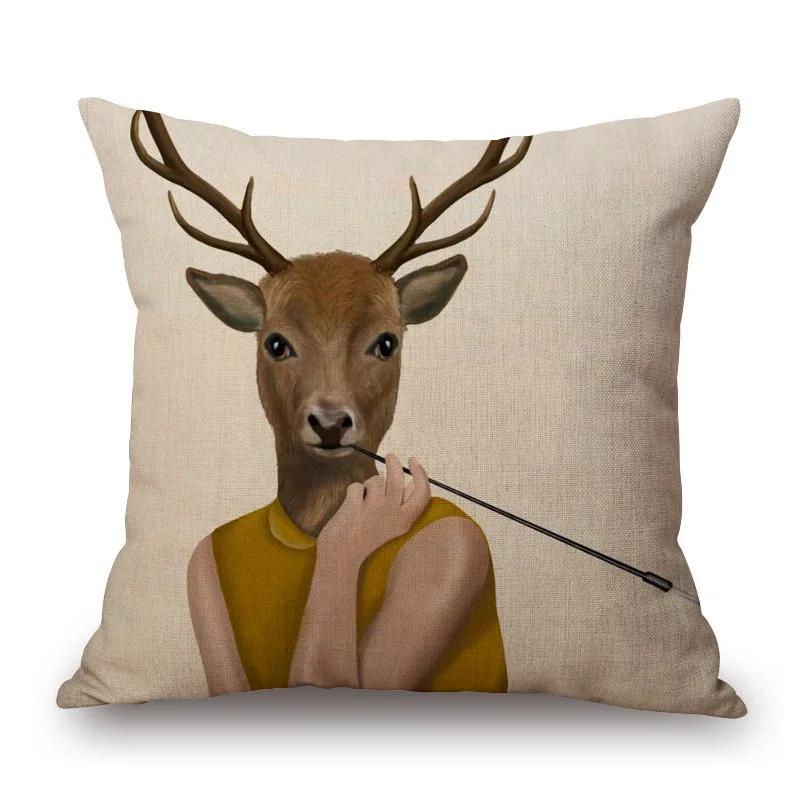 Home Decoration Sheep Rabbit Dog Cushion Cover Cute Animal Pillowcase Cartoon Sofa