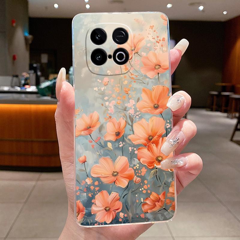 Luxury Butterfly Flower Case For Vivo iQOO Neo 10 / Neo10 ( Snapdragon 8s Gen 4 Version ) Clear TPU Silicone Cover Fundas Coque