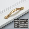 Brushed Brass Cabinet Pulls, 4 Pcs Aluminum Alloy Modern Hardware Handle Cabinet for Kitchen Dresser Cupboard Bathroom Pulls