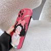 Cartoon Girl ładna kobieta kaczka Ins piękny różowy Imd silikonowy, odporny na wstrząsy miękki futerał na telefon dla Iphone 13 Pro Max 12 Promax 11 okładka