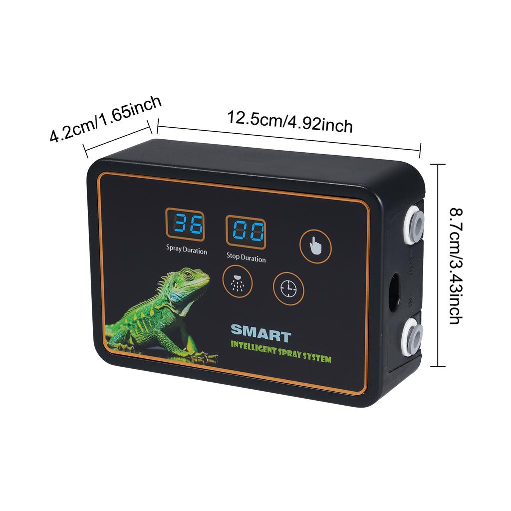 Reptiel Slim Vernevelingssysteem Intelligent Sproeisysteem 2 stuks Sproeikoppen 360 graden Verstelling Haak of