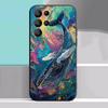 Space Ocean Whale Case For Samsung Galaxy Case S25 S23 S22 S21 S30 S20 S10 Ultra Plus FE TPU Soft Cover