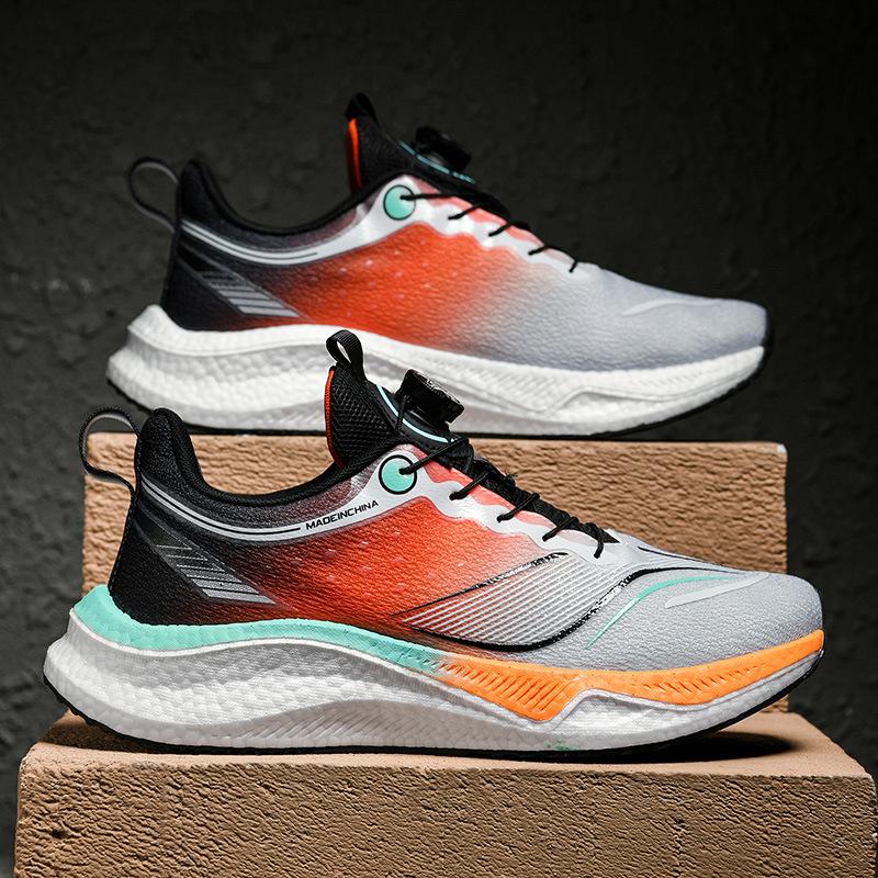 Sneaker Herren Frühjahr 2025 Neuer Trend Leuchtende Laufschuhe Paar Freizeit Weiche Sohle Stoßdämpfung Drehverschluss Laufschuhe