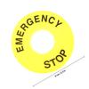 10Pcs Push Button Emergency Stop Ring Round Yellow 60Mm Outer Diameter 22Mm Inner Diameter Replacement Emergency Sign
