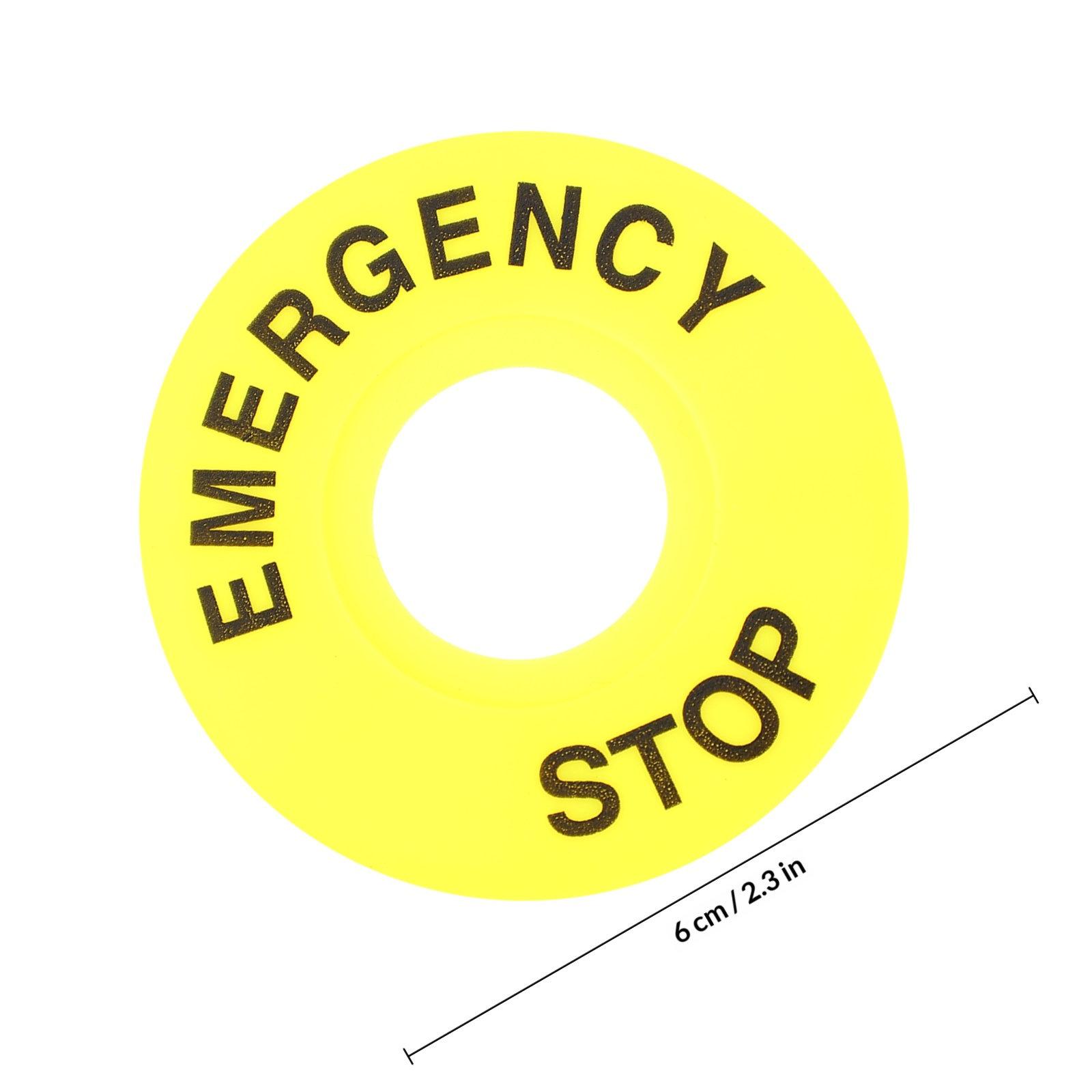 10Pcs Push Button Emergency Stop Ring Round Yellow 60Mm Outer Diameter 22Mm Inner Diameter Replacement Emergency Sign other