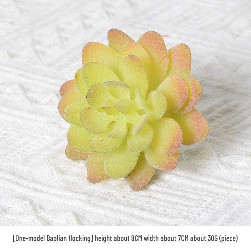 Mini Flocking Artificial Succulent Bonsai for DIY Wall Decor